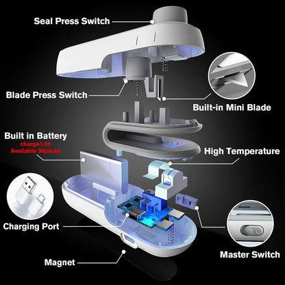 Bag Sealer & Cutter – 2-in-1 Heat Seal & Cut Tool