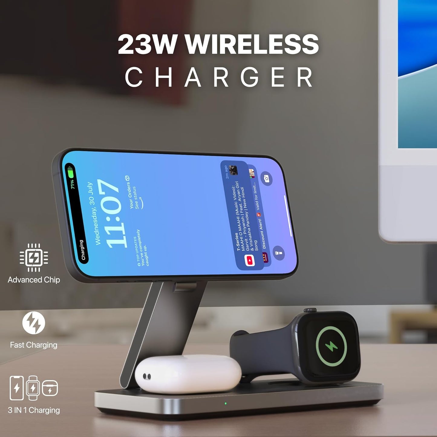 3 In 1 Magnetic Wireless Charger