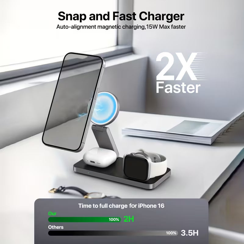3 In 1 Magnetic Wireless Charger